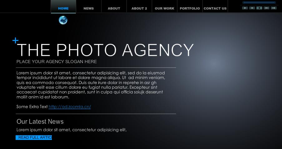 黑色酷炫的商业科技网站flash全站模板下载