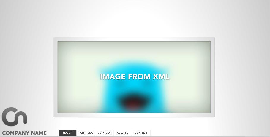 简单的flash  xml个人作品展示佢站模板fla源文件
