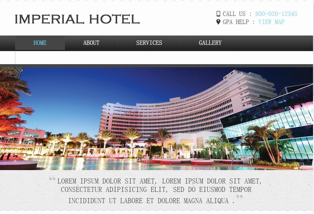 国外旅行酒店网页html下载