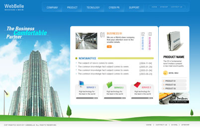 韩国网页电子产品科技公司psd分层素材