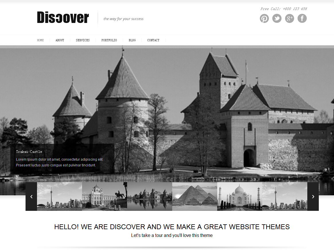 黑色的旅游景区网站HTML5响应式