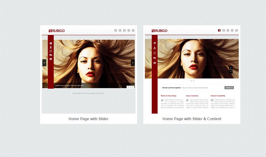 红色扁平风格的响应式个人摄影相册网站模板