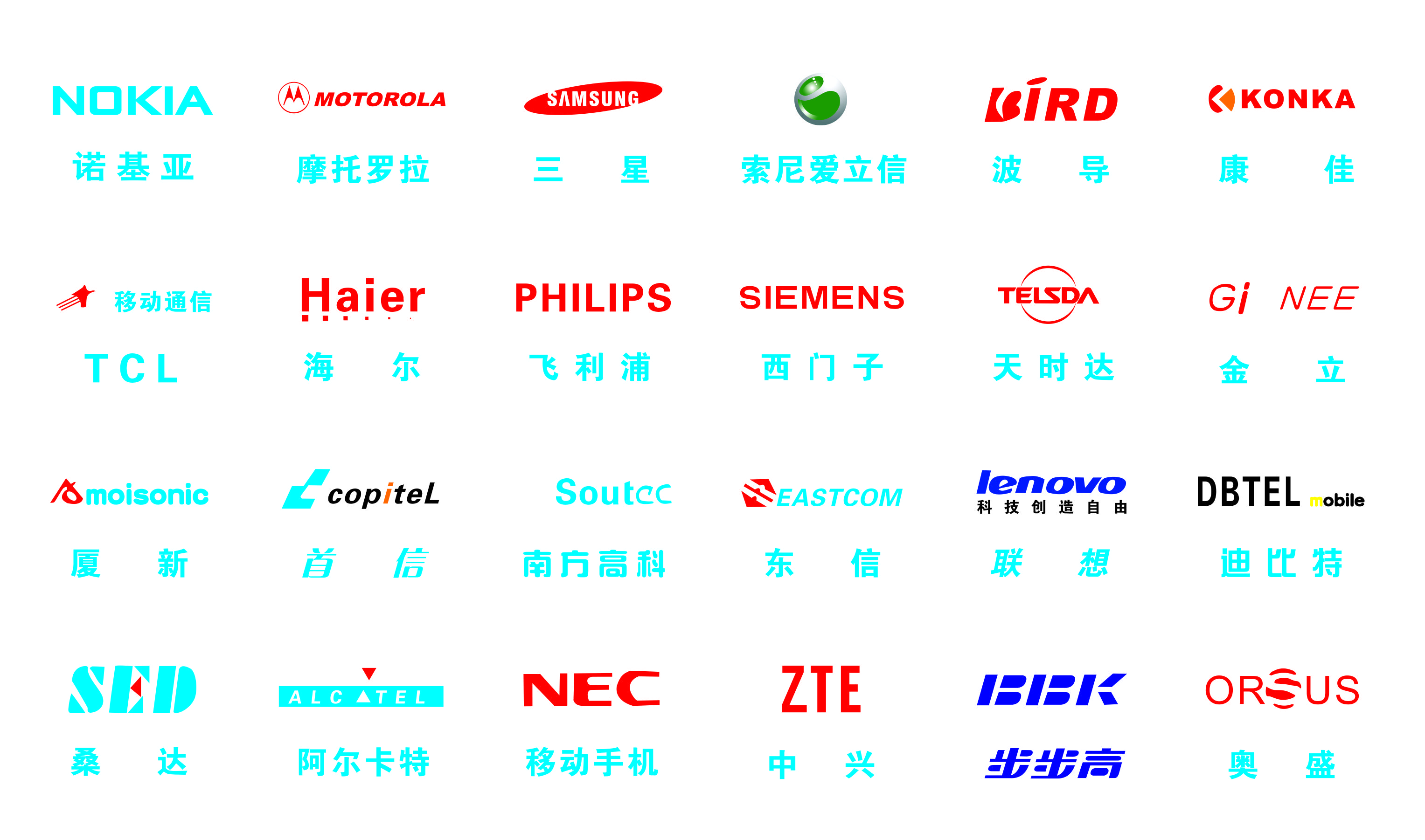 CDR格式各种手机品牌logo标志大全矢量素材