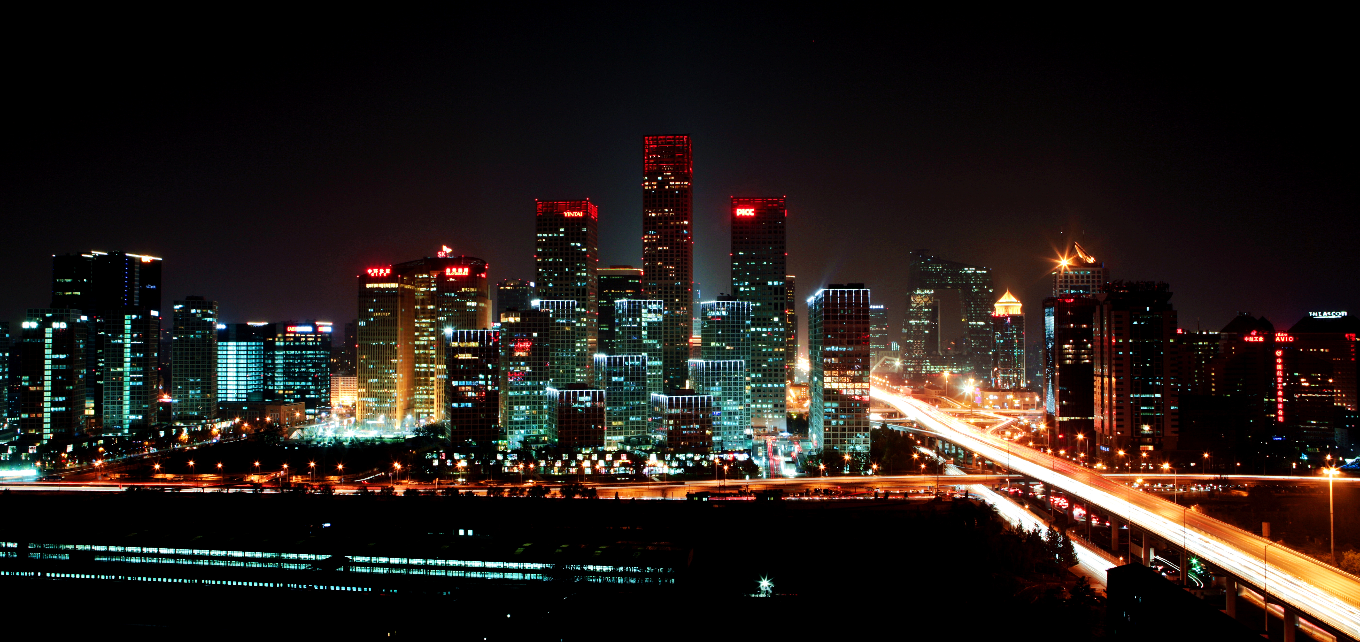 北京金融商业区夜景高清大图片jpg下载